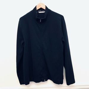 Cutter & Buck Golf Zip Up Jacket Pima Cotton Solid Black XXXL